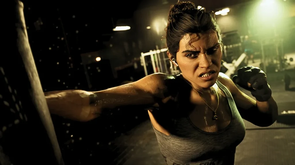 GTA 6 No-Disc Decision Leaves Fans Disappointed GTA 6 Lucia boxing in gym Vice City
