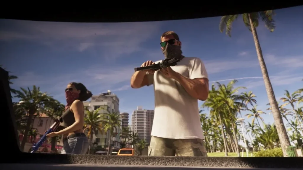 gta 6 extended look scene 65 GTA 6 Fans Are Furious About Rockstar’s Circular Weapon Wheel