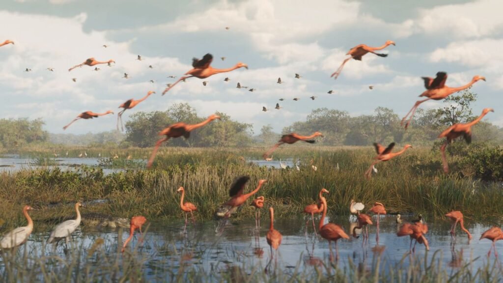 Flamingos in GTA 6 Can You Study Animals in GTA 6? Wildlife Collection Guide